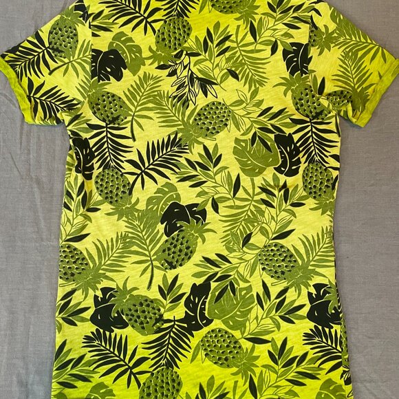 Scotch & Soda Men tshirt Medium pineapple tropical summer green yellow beach - Picture 3 of 5